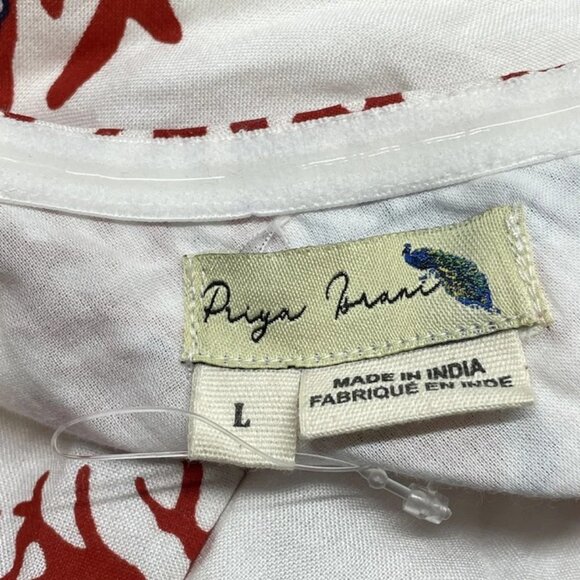 NEW PRIYA ISRANI X ANTHROPOLOGIE One-Shoulder Maxi Dress White/Multi Size L - Picture 5 of 6